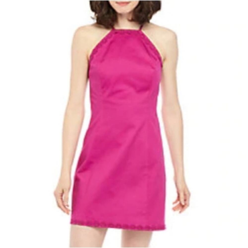 NWT Crown & Ivy Weekend in Lisbon Pink Halter Dress Women’s Size 8